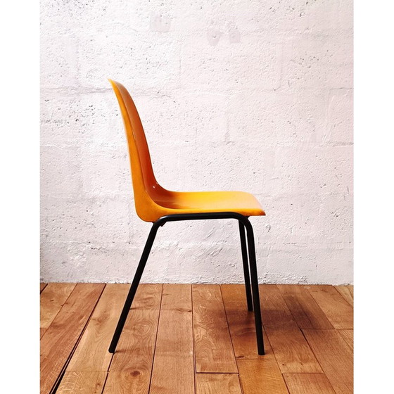 Image 1 of Chaise communautaire jaune vintage