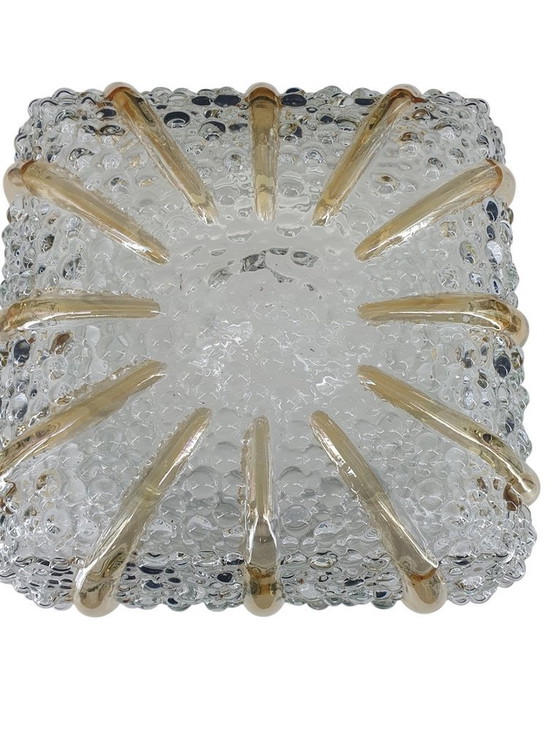 Image 1 of 2144 Grand plafonnier vintage en verre