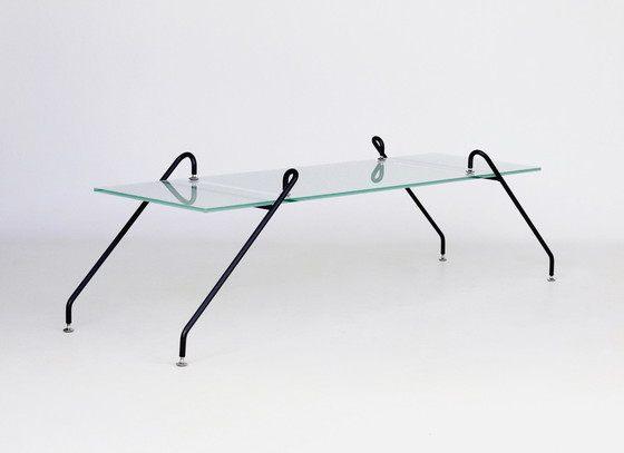 Image 1 of Table basse suspendue en verre par Paul Wintermans, 1980S