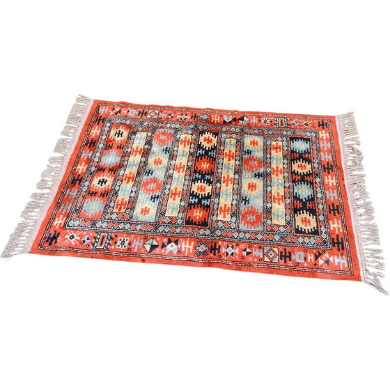 Image 1 of Tapis vintage en soie et coton
