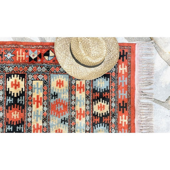 Image 1 of Tapis vintage en soie et coton