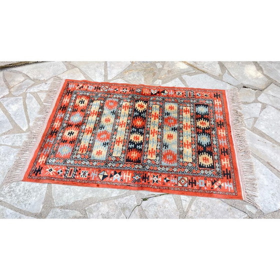 Image 1 of Tapis vintage en soie et coton