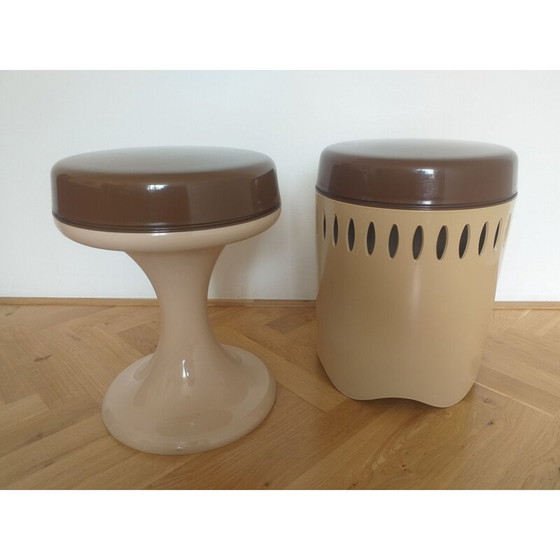 Image 1 of Paire de tabourets du milieu du siècle Emsa, Allemagne de l'Ouest 1970