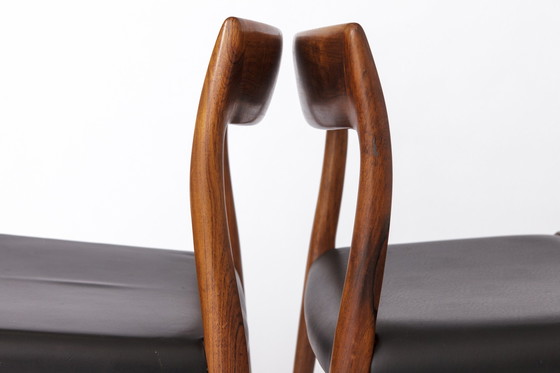 Image 1 of 5 Chaises Niels Moller, 1950S, Modèle 77, danoises, bois de rose