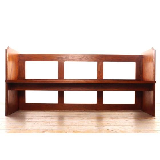 Image 1 of Banc d'église vintage en chêne