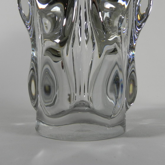Image 1 of Vase en cristal Art Vannes France, 27 cm de haut, années 1950