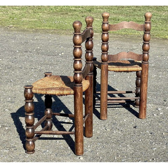 Image 1 of Paire de chaises en hêtre, 1950