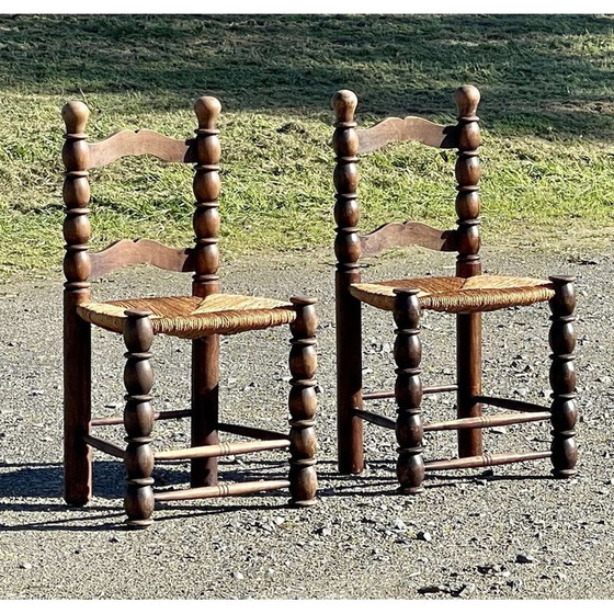 Image 1 of Paire de chaises en hêtre, 1950