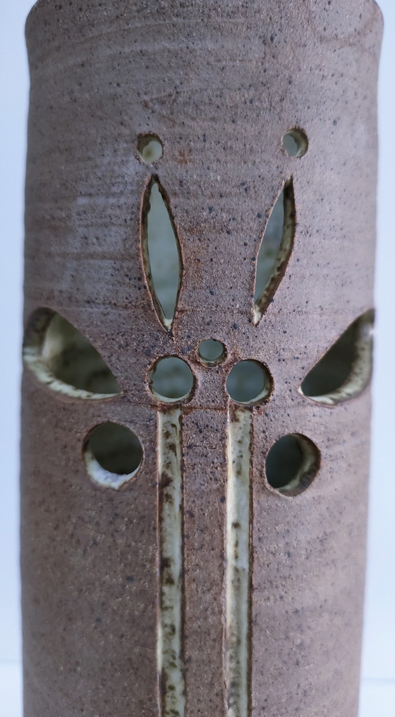 Image 1 of Trois Vases Grés Vintage Émaillé