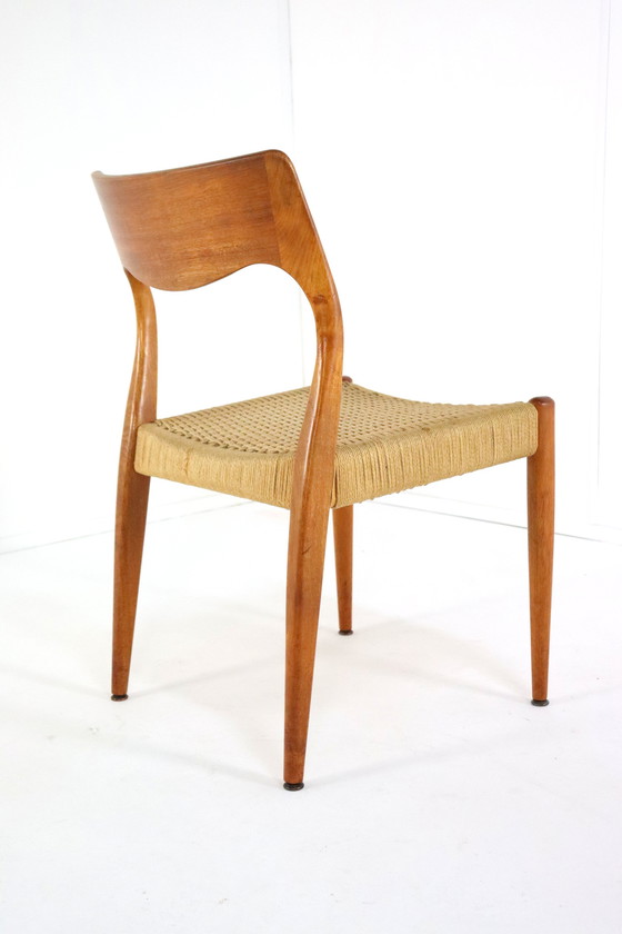 Image 1 of 4X chaises de salle à manger Fristho Vintage Papercord