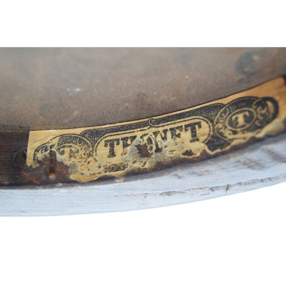 Image 1 of Tabouret pivotant vintage en bois pour Thonet, Tchécoslovaquie, années 1940