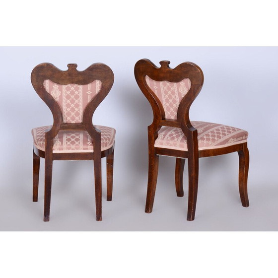 Image 1 of Ensemble de sièges Biedermeier en chêne et noyer, Autriche 1840