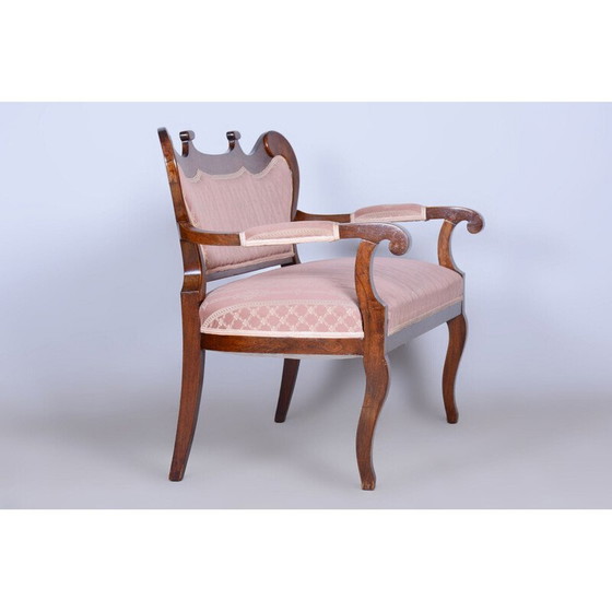 Image 1 of Ensemble de sièges Biedermeier en chêne et noyer, Autriche 1840
