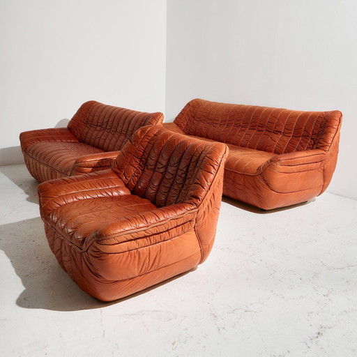 Mk10960 Laauser Sofa Set en cuir, Set Of 3