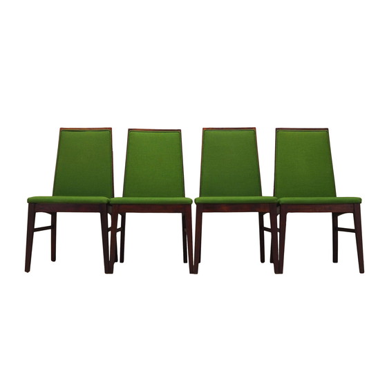 Image 1 of Ensemble de quatre chaises en bois de rose, design danois, années 1970, fabricant : Dyrlund