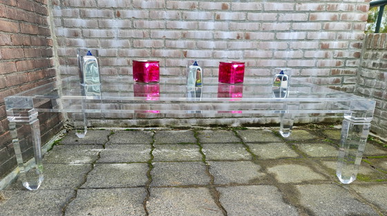 Image 1 of Table basse en plexiglas Vintage Fabian Art Rome Italie