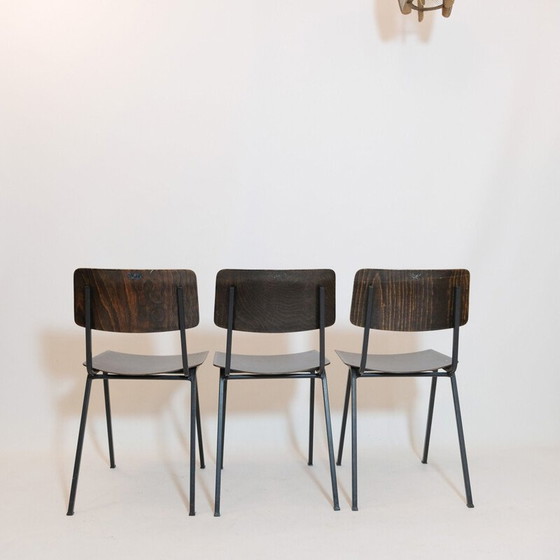 Image 1 of Set of 3 vintage F6 chairs by Eromes, Nederlands 1960s