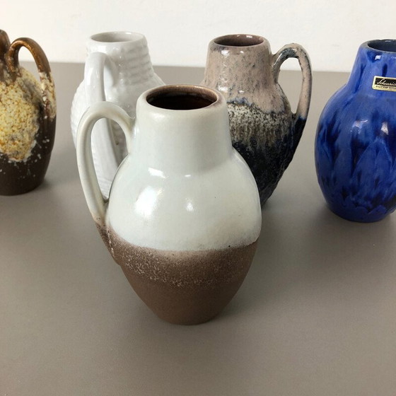 Image 1 of Ensemble de 5 vases en céramique vintage pour Scheurich, Allemagne 1970