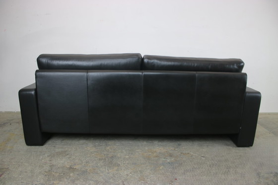 Image 1 of Cor Conseta Canapé trois places Designer Canapé en cuir véritable noir