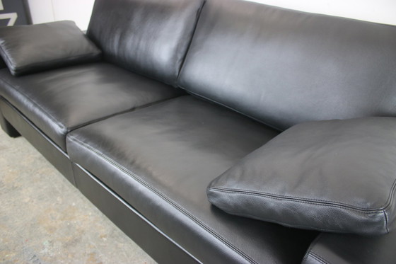 Image 1 of Cor Conseta Canapé trois places Designer Canapé en cuir véritable noir