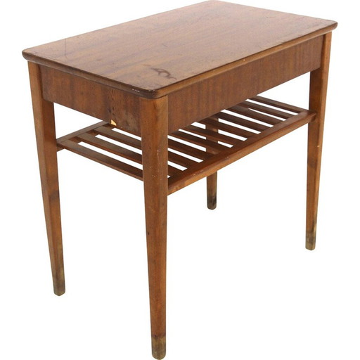 Table de chevet vintage en acajou, Suède 1950