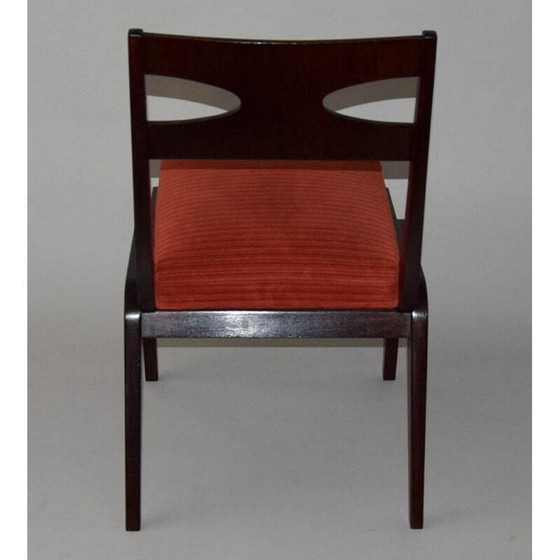Image 1 of Ensemble de 4 chaises vintage en bois de chêne, années 1950