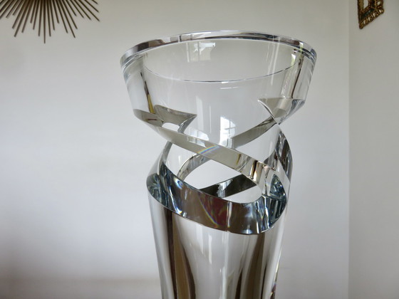 Image 1 of Vase En Cristal Baccarat, Modèle Tornado, Grand Modèle, 10 Kg