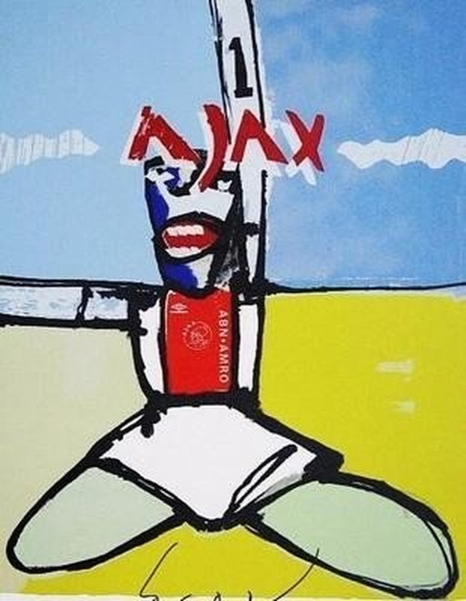 Herman Brood --Ajax gagne !!!          Sur toile