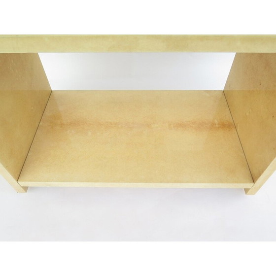 Image 1 of Chariot de service en parchemin vintage par Aldo Tura, 1970