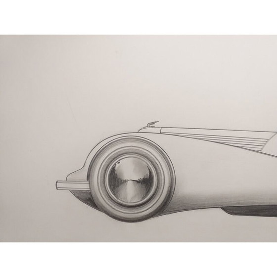 Image 1 of Dessin d'époque "Grand coupé 4" par André Ferrand, 1997