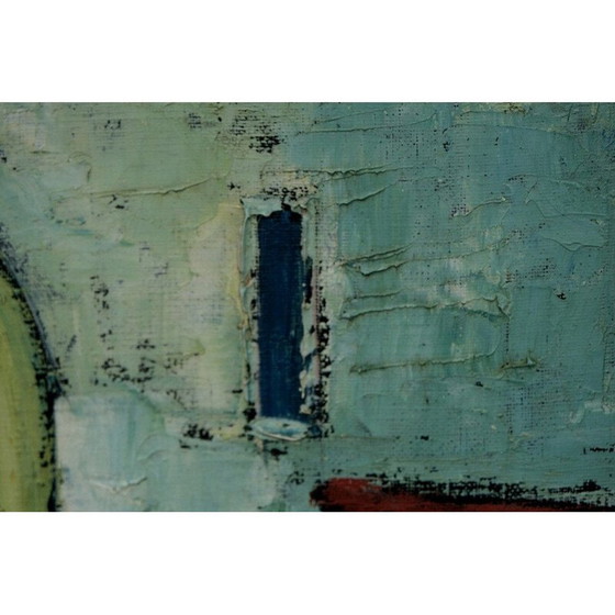 Image 1 of Peinture à l'huile vintage sur toile moderne par Harry Olsson, 1950