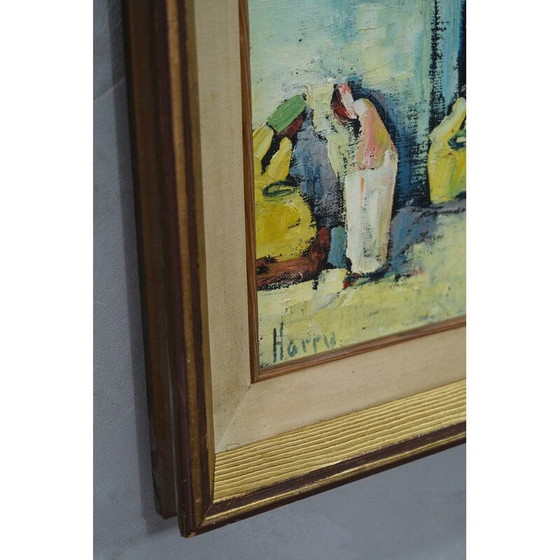 Image 1 of Peinture à l'huile vintage sur toile moderne par Harry Olsson, 1950