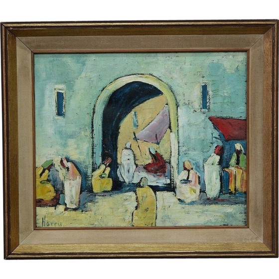 Image 1 of Peinture à l'huile vintage sur toile moderne par Harry Olsson, 1950