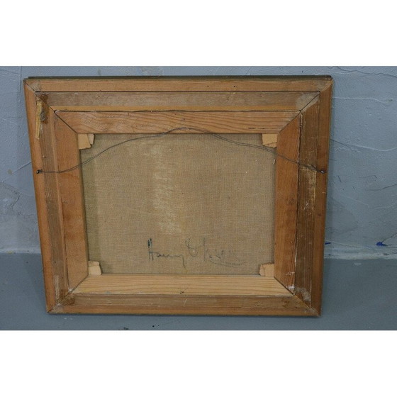 Image 1 of Peinture à l'huile vintage sur toile moderne par Harry Olsson, 1950