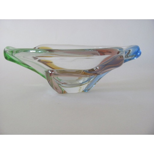 Bol en verre vintage de la collection Rhapsody par Fr. Zemek pour Mstisov, Tchécoslovaquie 1960