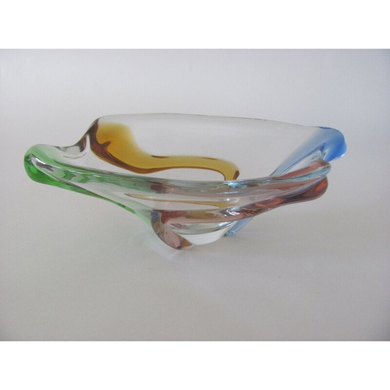 Image 1 of Bol en verre vintage de la collection Rhapsody par Fr. Zemek pour Mstisov, Tchécoslovaquie 1960