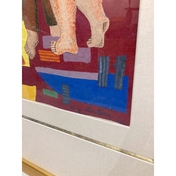 Image 1 of Aquarelle vintage de Leclère, 1960