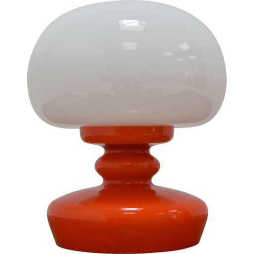 Lampe de table vintage en verre par Valasske Mezirici 1970