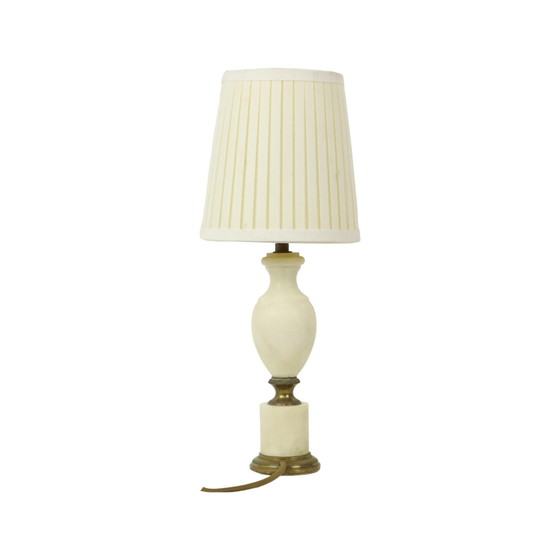 Image 1 of Empire Alabaster Brass Table Lamp