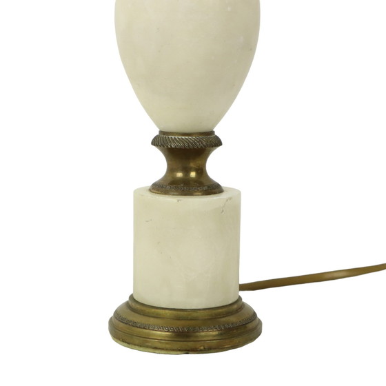 Image 1 of Empire Alabaster Brass Table Lamp