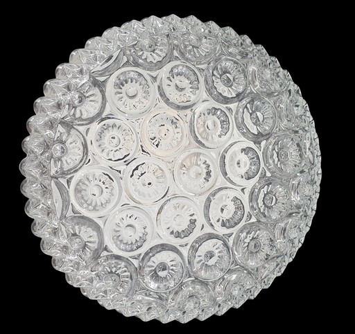 Plafonnier en verre vintage des années 1920