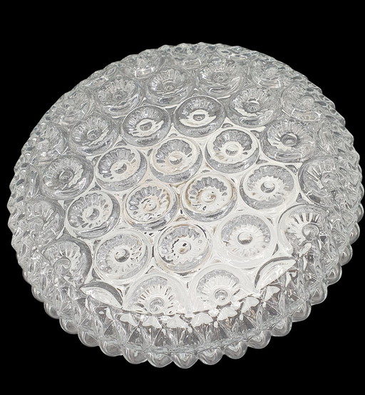 Plafonnier en verre vintage des années 1920