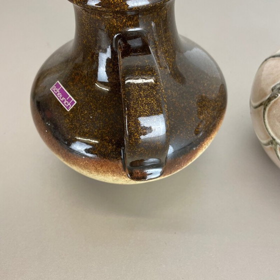 Image 1 of Paire de vases en poterie "Multi-Color" de Scheurich, Allemagne, années 1970