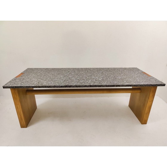 Image 1 of Console vintage Valmarana en frêne et granit par Carlo Scarpa pour Simon, Italie, années 1972