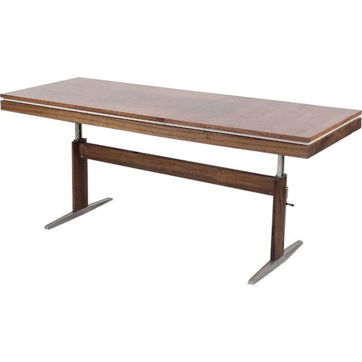 Table basse réglable en palissandre par E.M.Ü, Allemagne 1960