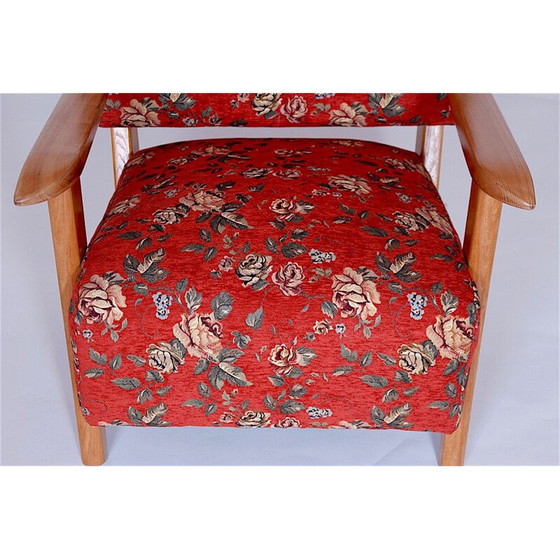 Image 1 of Ensemble de 2 fauteuils floraux vintage par Hans J. Wegner