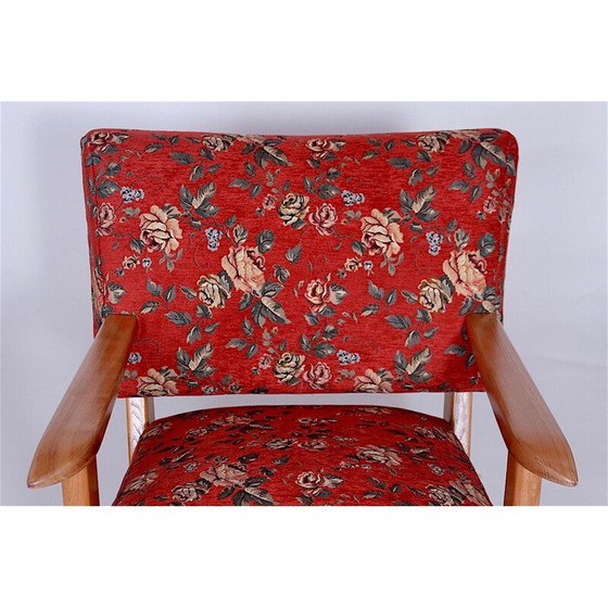 Image 1 of Ensemble de 2 fauteuils floraux vintage par Hans J. Wegner