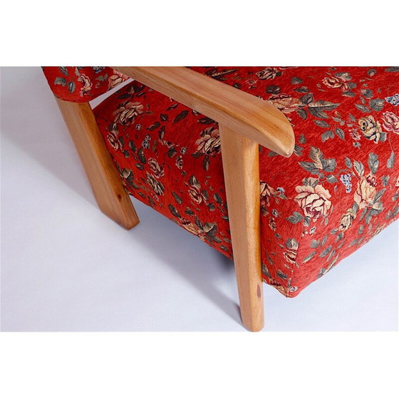 Image 1 of Ensemble de 2 fauteuils floraux vintage par Hans J. Wegner