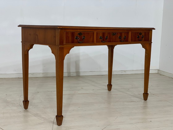 Image 1 of anglais acajou bureau table desk vintage