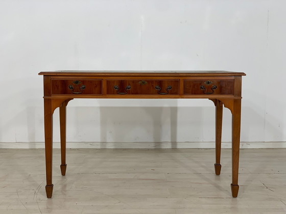 Image 1 of anglais acajou bureau table desk vintage